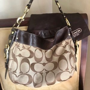 Coach Zoe Purse Brown Monogram Y2K, boho